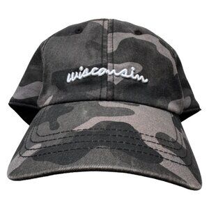Gray Camo Wisconsin Hat
